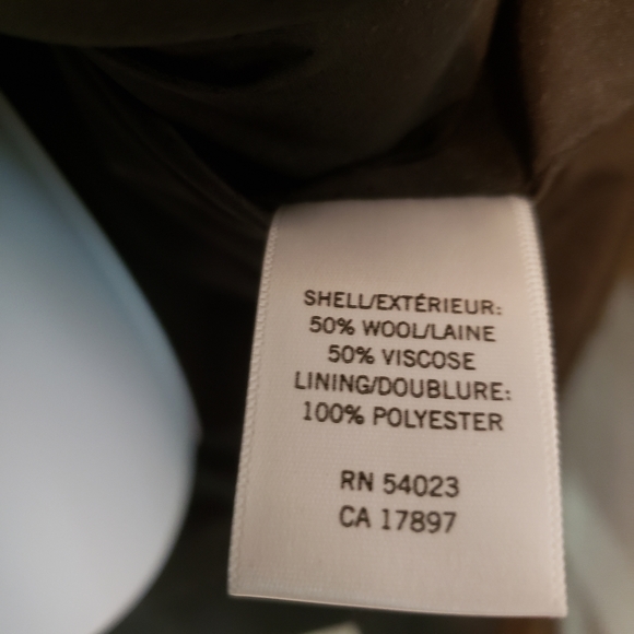 NWOT Banana Republic black wool pea coat jacket Womens Medium - Picture 7 of 7